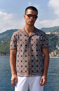 Monica Camisa de punto ajustada en beige