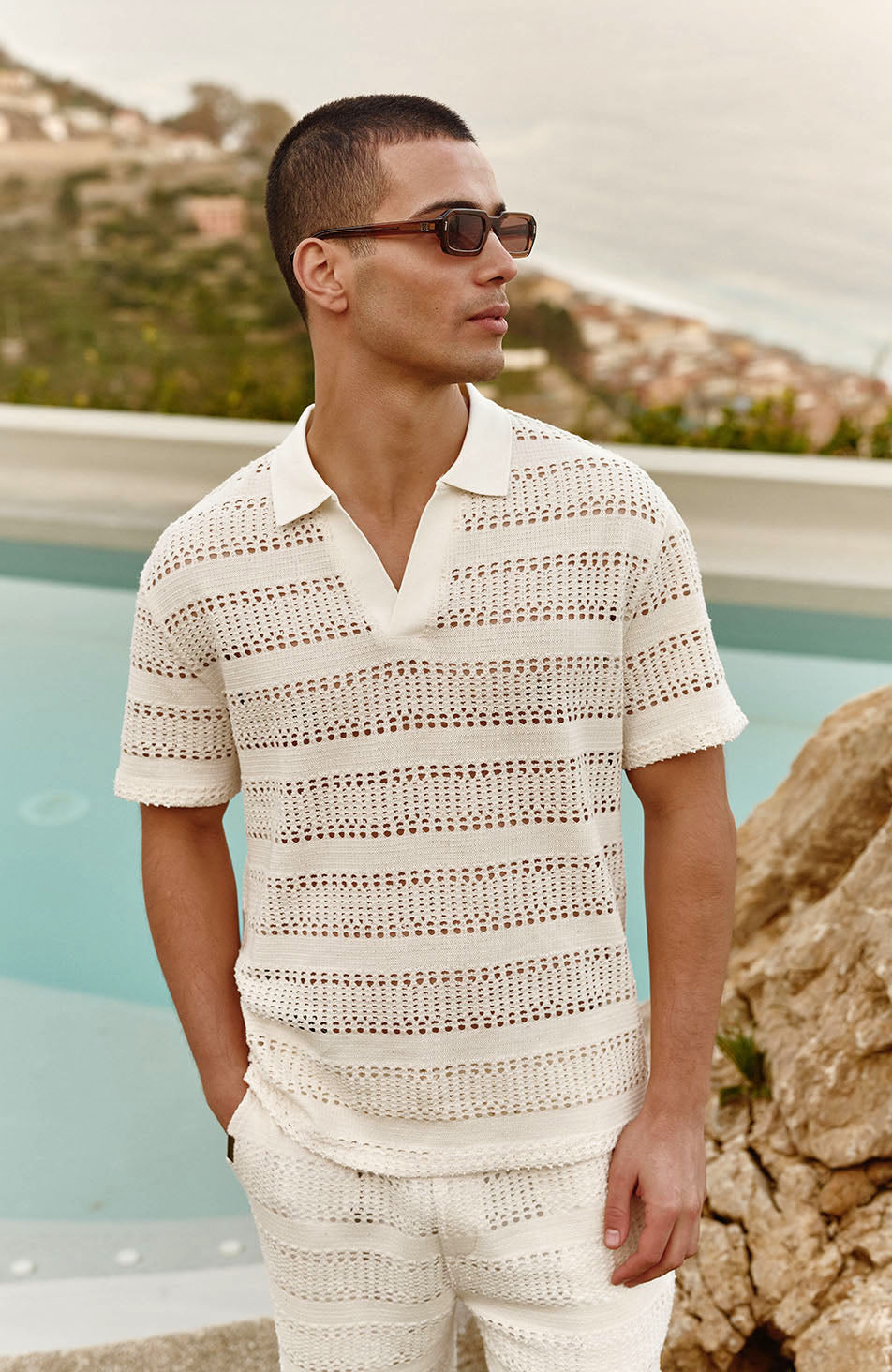 Polo Boxy Romano en blanco