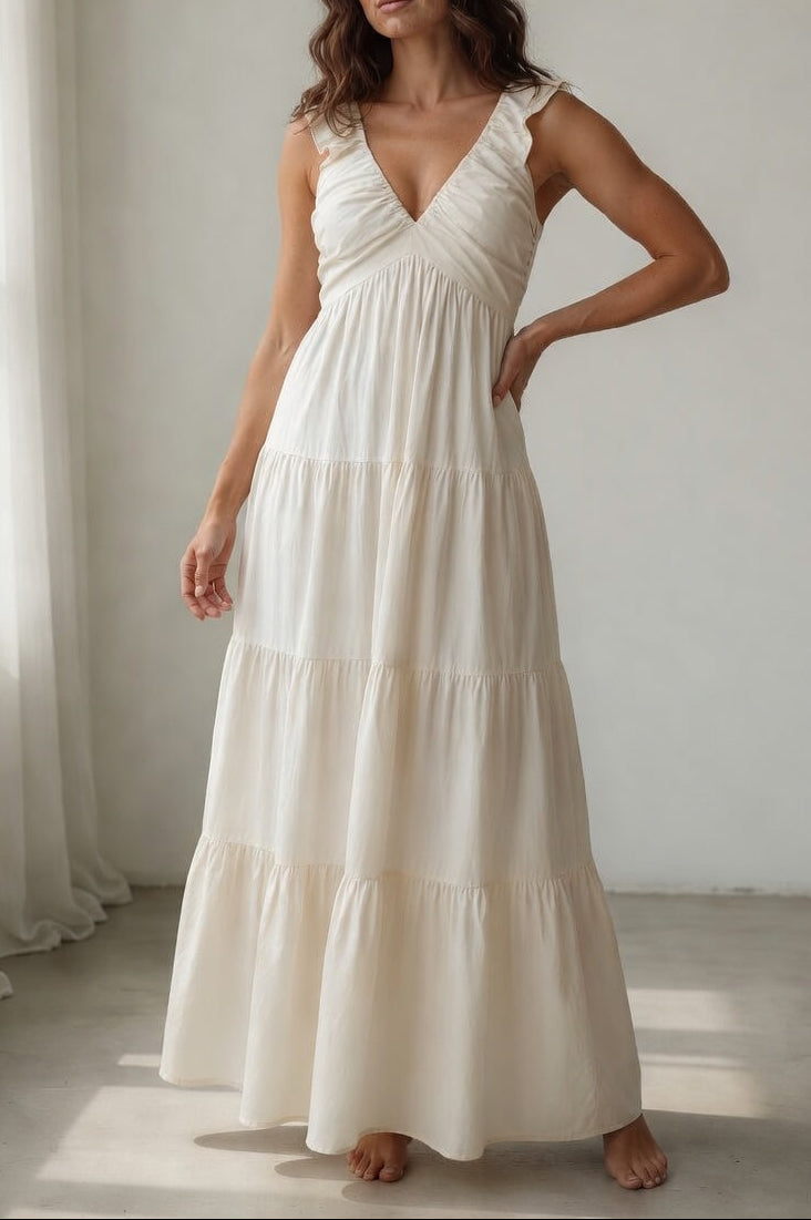 Lionna Vestido Escote en V – Favorecedor y con Caída Natural