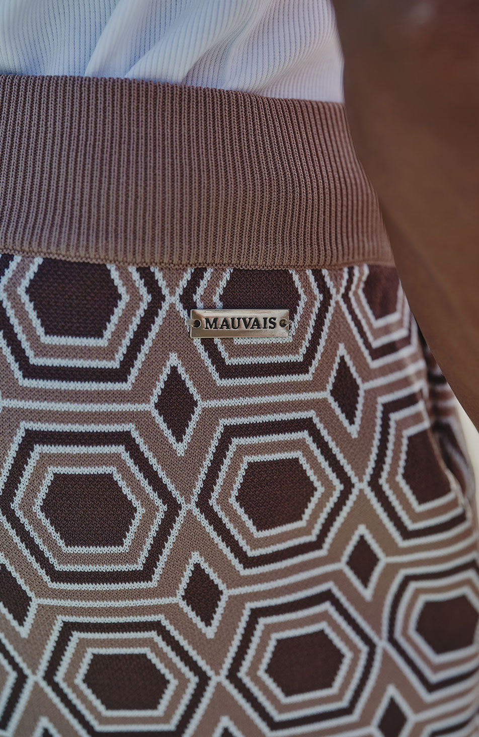 Monica Shorts de punto ajustados en beige